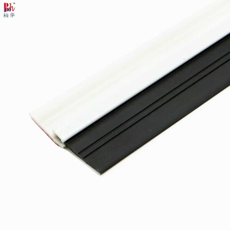 Self-adhesive Door Bottom Seal Sealing Strip White PVC Bar Composite Flexible PVC Rubber Tape Weatherstripping Draught Excluder