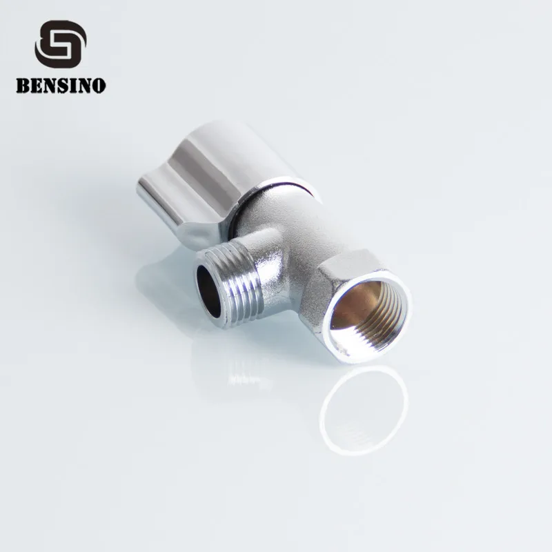 chrome finish two way zinc alloy handle water inlet angle valve