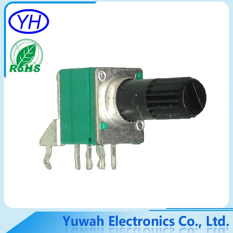 поставщик индивидуальные углеродной пленки 6 контактный двойной банды 9 мм ротари линейный 100 К ом 500 К ом smd резистор