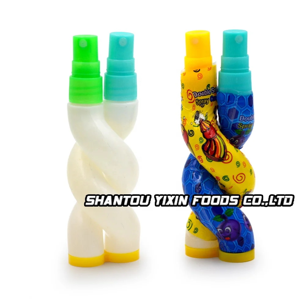 Fruit flavor sour double snake spray candy wholesale