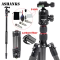 ASHANKS A25C Professional Loading 10KG Carbon Fiber Portable Camera Tripod with Ball Head and Carry Bag