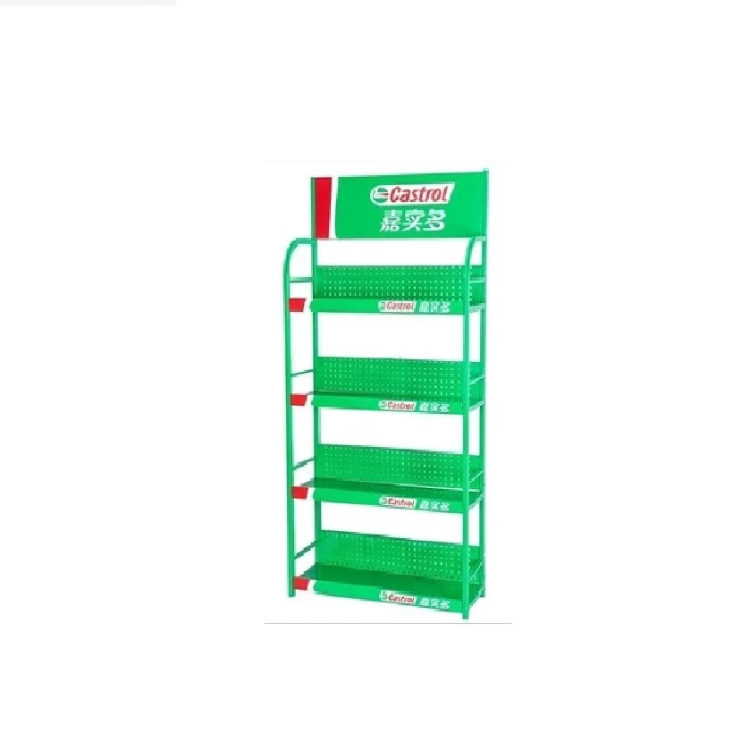 Metal Multi-function shelf seasoning refined sunflower oil sesame oil hemp oil display stand