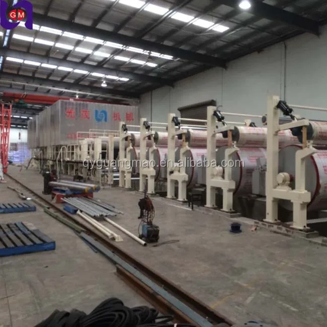 1575mm kraft paper liner making machine 10 tons a day jumbo roll making complete production line