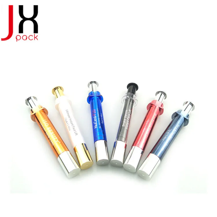 10 15 20 ml beauty dark airless serum cosmetic pump syringe small skincare lotion eye cream plastic syringe bottles