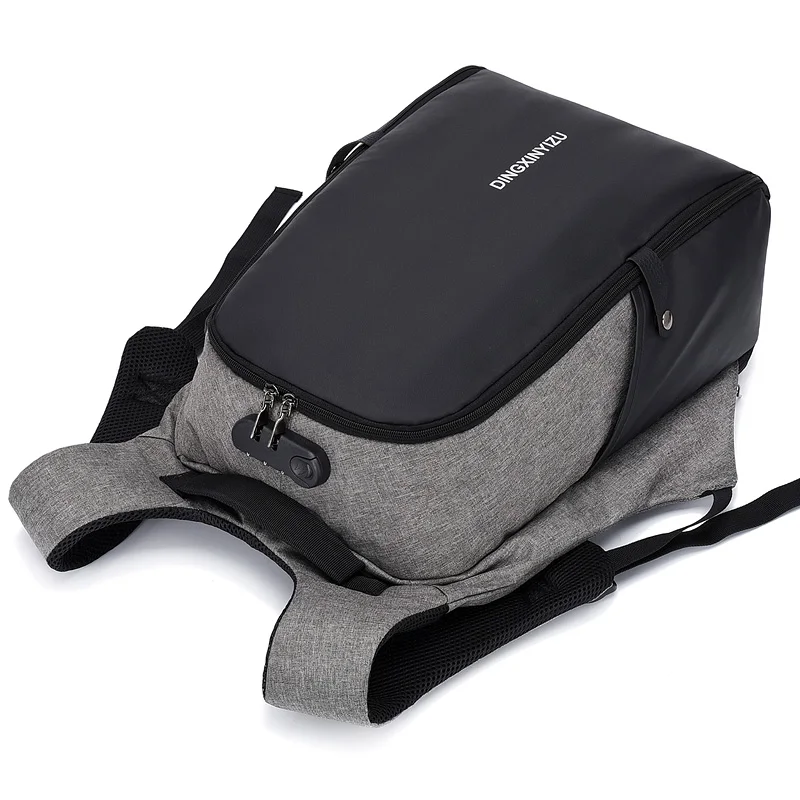 Multifunction nylon waterproof usb charger bag usb anti theft smart laptop backpack bag with USB Charging port