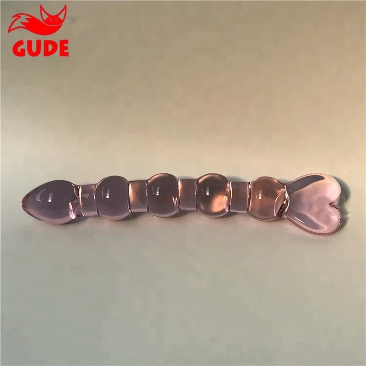 Shapely Curves Crystal Heart Glass Dildos Vagina Anal butt plug sex products with quenching process safety for couples sex game
