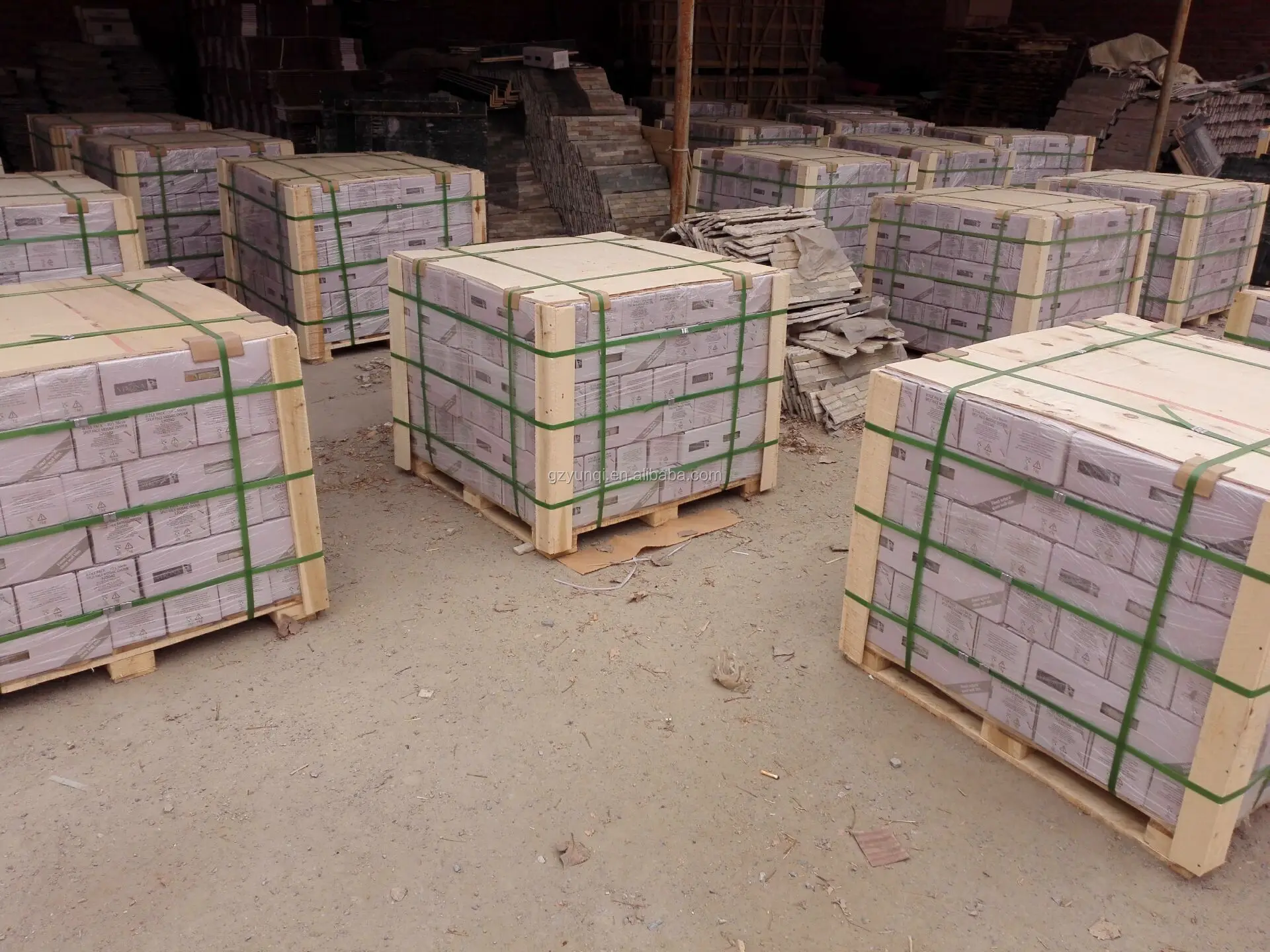 Mixed colors exterior natural stone wall cladding building wall cladding cultural wall panel stacked Sandstone Ledge Stone