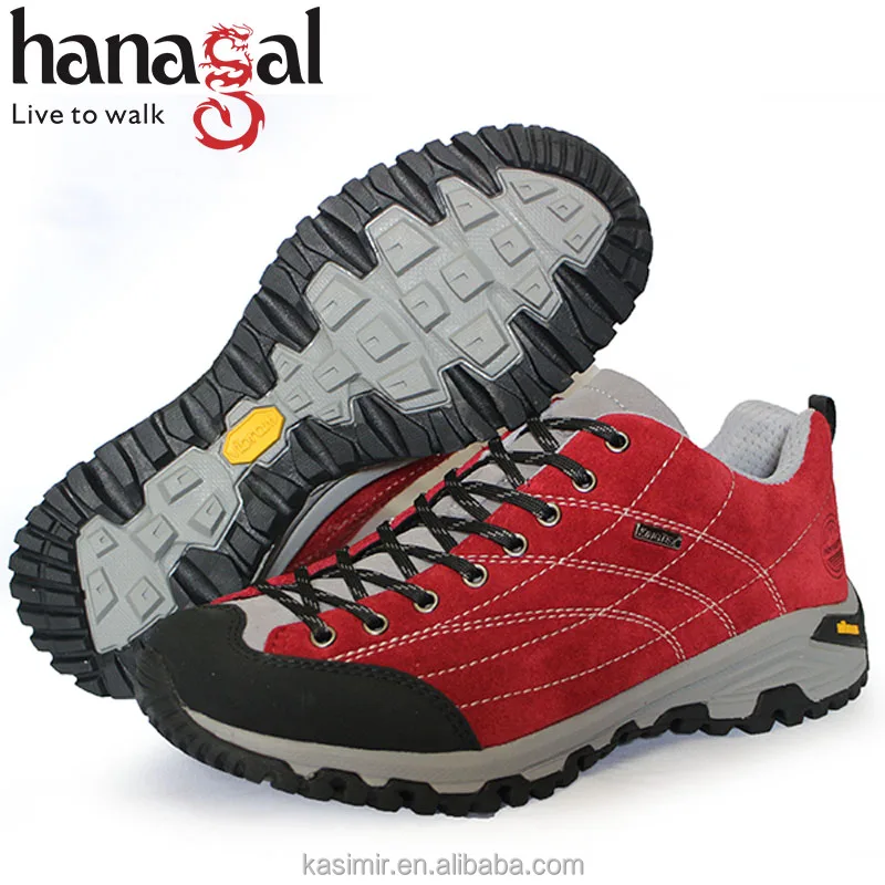 Men low cut waterproof suede leather trekking hiking shoes