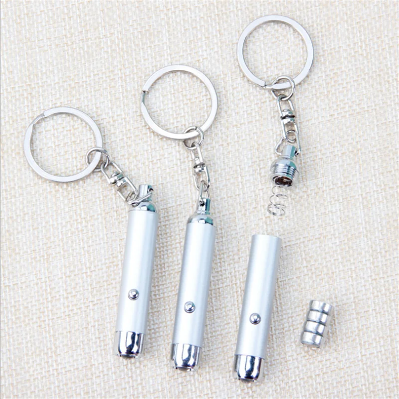 Flashlight With UV Multi-Function Fake Flashlight Metal Miniature Ultraviolet Flashlight Key Chain Keychain