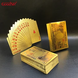 Golden Playing Cards Custom Logo Plastic Poker Card Hot Selling