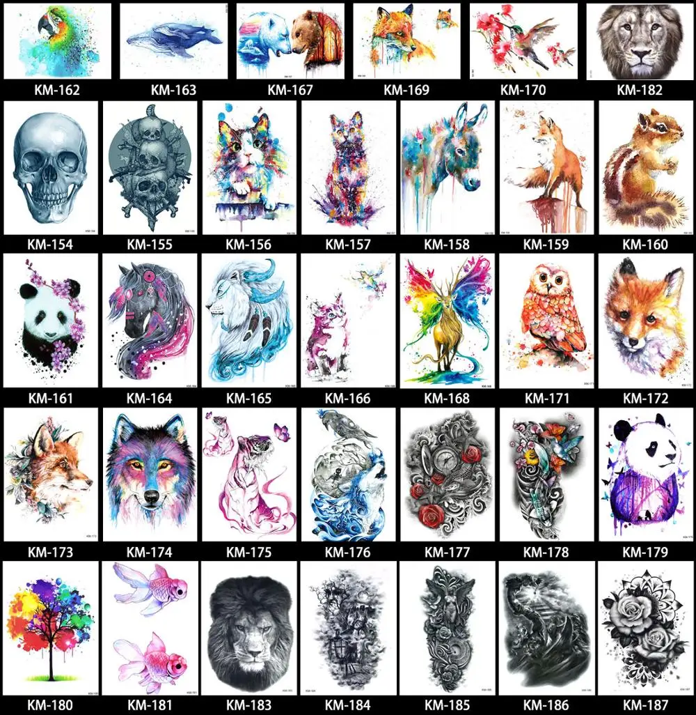 
Long Lasting Arm Temporary Tattoo for Adult Kids KM160 - KM190 