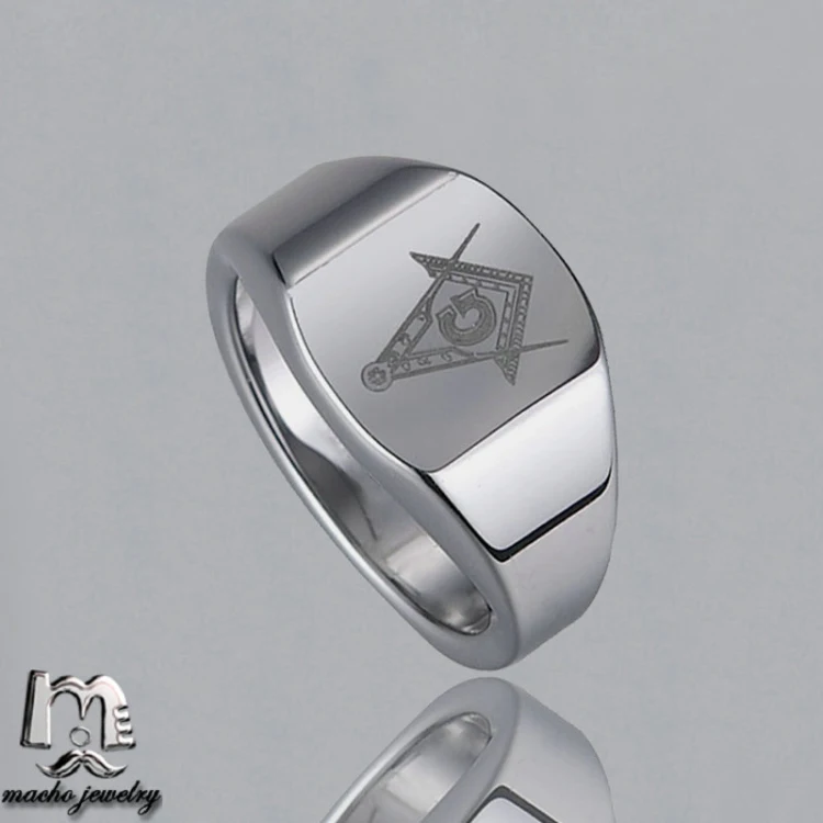 
MACHO Wholesale fashion European jewellery tungsten carbide masonic rings for men, wedding mason rings 