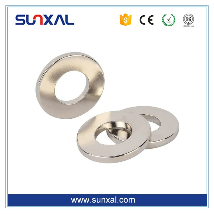 Rare Earth Material Countersunk Cheap Big Ferrite Sinter Neodymium Multipole Radial Magnetization Ring Magnet