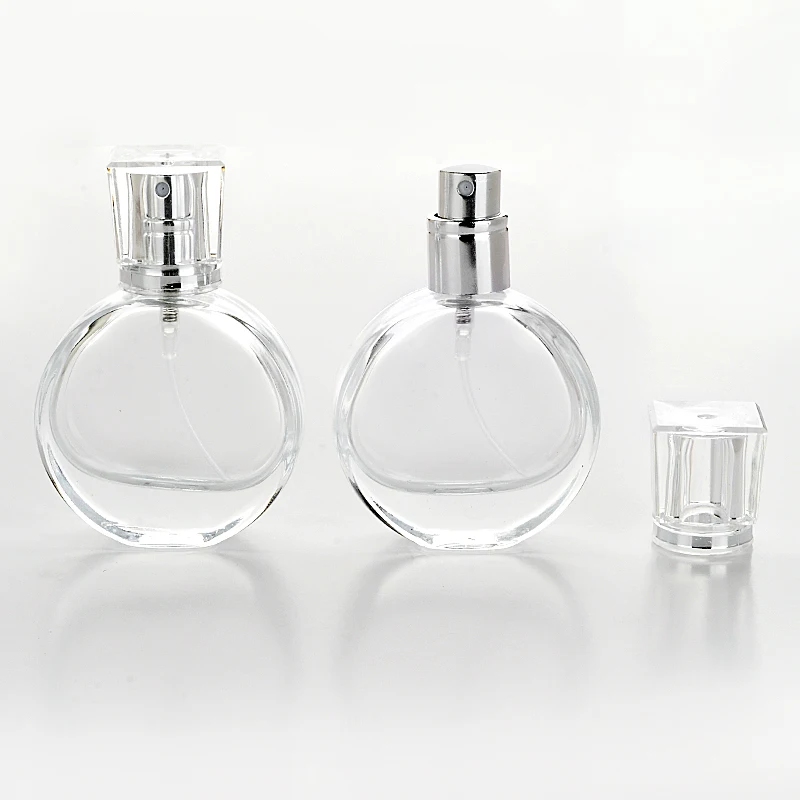 20ml/25ml woman clear design your own round glass perfume bottles in Dubai