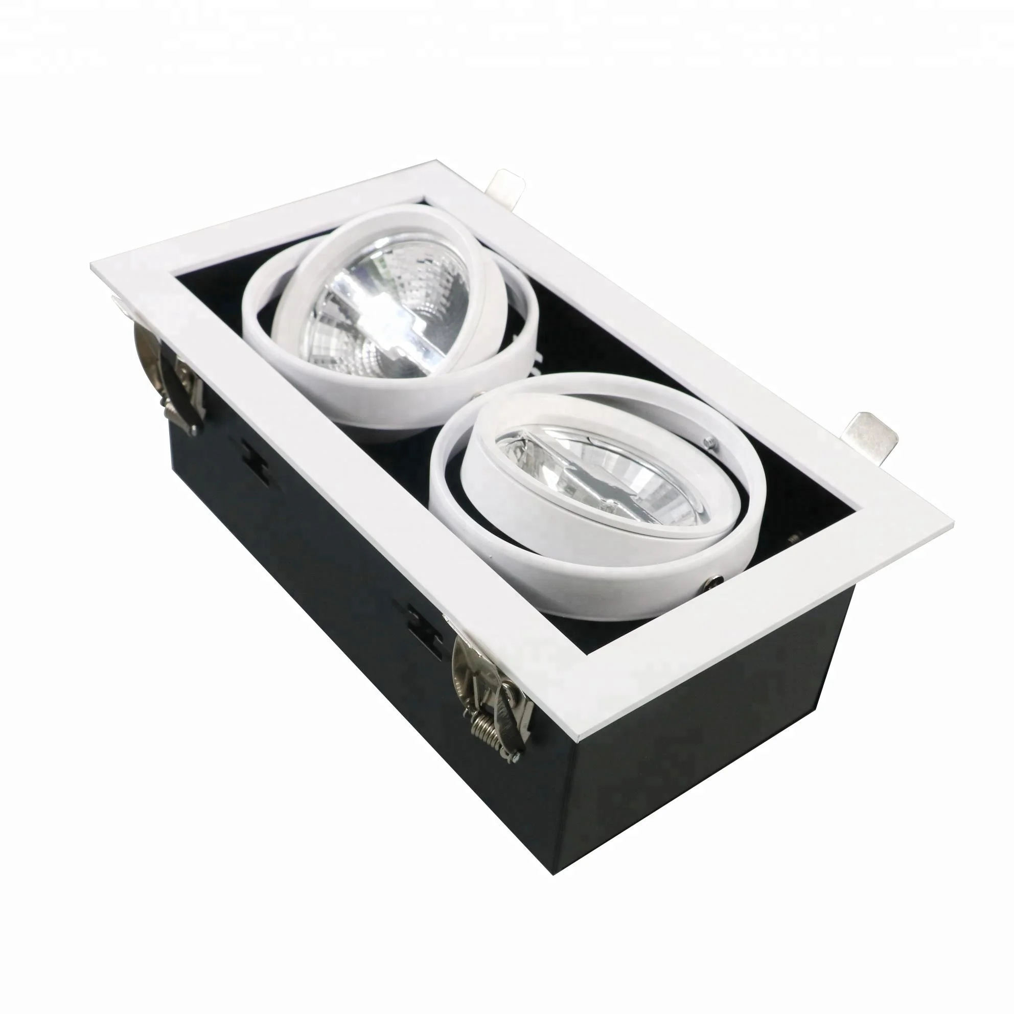 Well Designed square dimmable AR70 Double Head Led Anti-glare 12W dim to warm Recessed gu10 Led Downlights