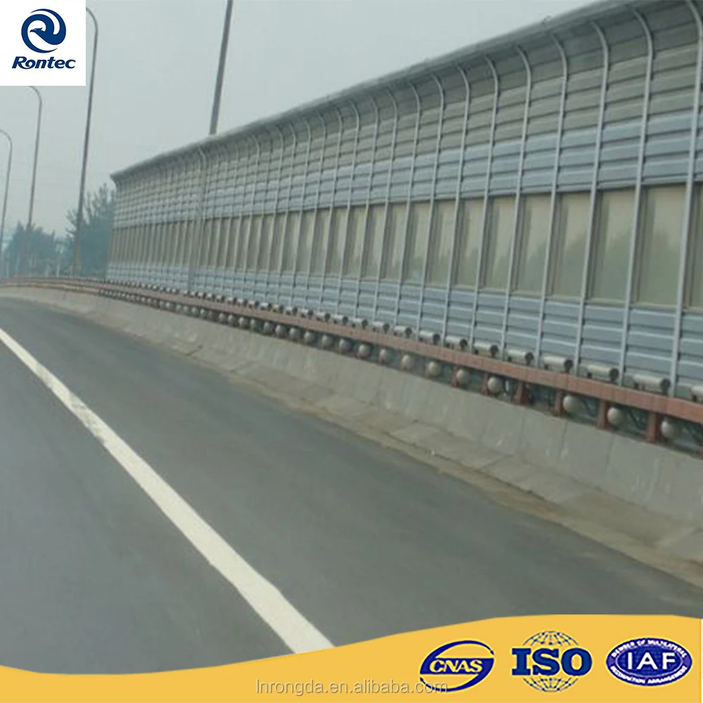 
PC sheet and metal railway noise barrier sound wall 