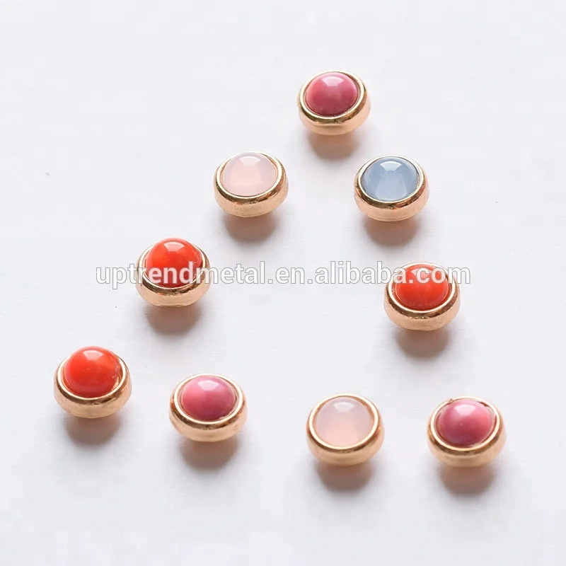 
Fashion Metal Shoes Decorative Rivets With Colorful Carnelian Or Pearl For Leather 