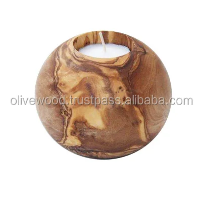 wooden candle holder