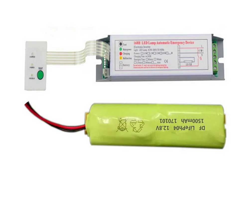 TUV CE certificate led light emergency power kit with LiFePO4 Batteries pack for T8 tube 18w90min