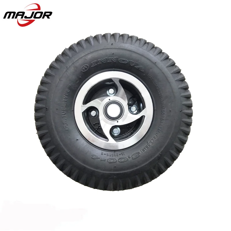 10 inch straight and offset aluminum rim pneumatic rubber wheelchair wheel for hand truck