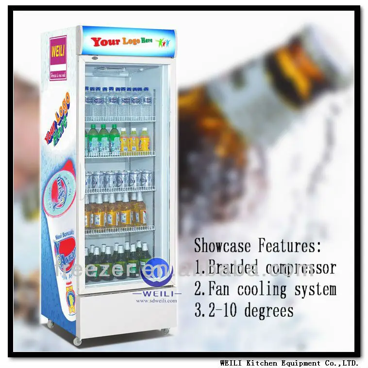 wholesale 198L commercial Refrigerated beverage product display cooler fridge with voltas deep freezer for supermarket and shop