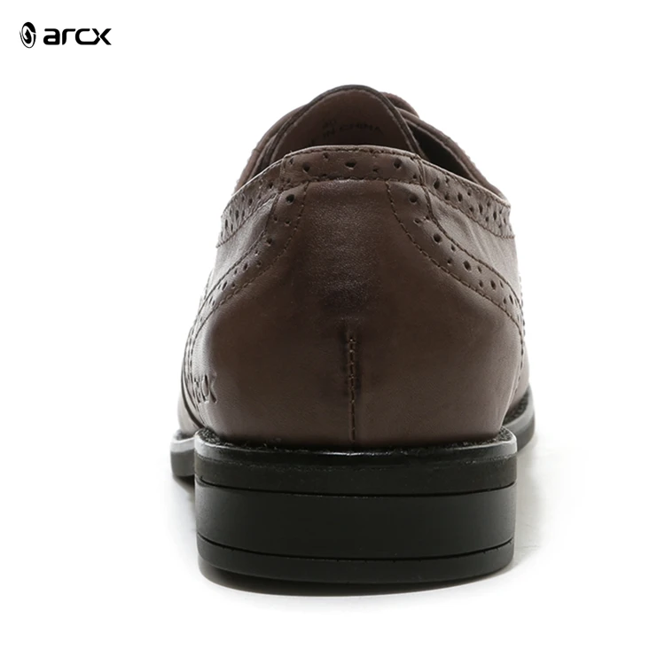 ARCX Men Dress Shoes Genuine Leather Classic Lace Up  Brogue Style Shoes