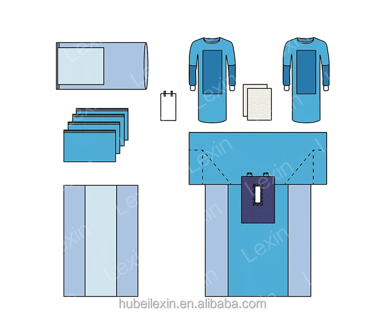 
Disposable Laparotomy surgical pack for surgery 