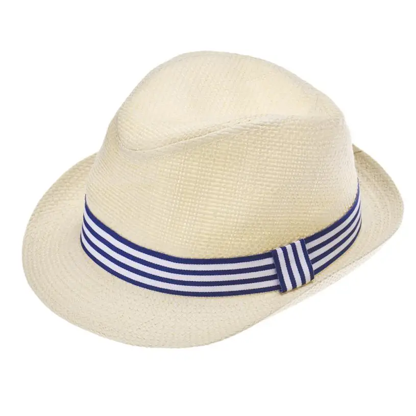 Children Boys Girls hats straw braid Fedora Trilby Jazz Hats infant soft Caps stretchy cute thick