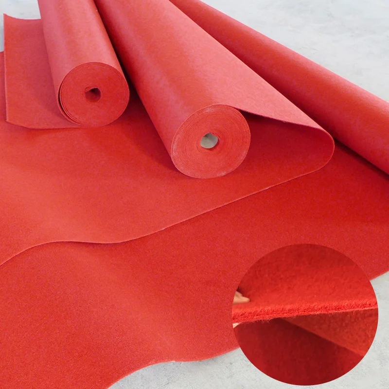 Green/Red Non woven Needle Punch Velour Carpet Indoor Outdoor Exhibition Wedding Rug Carpet