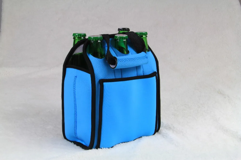 Beer Bottle Holder Neoprene Bag 6 Pack Bottle Can Wine Carrier Tote