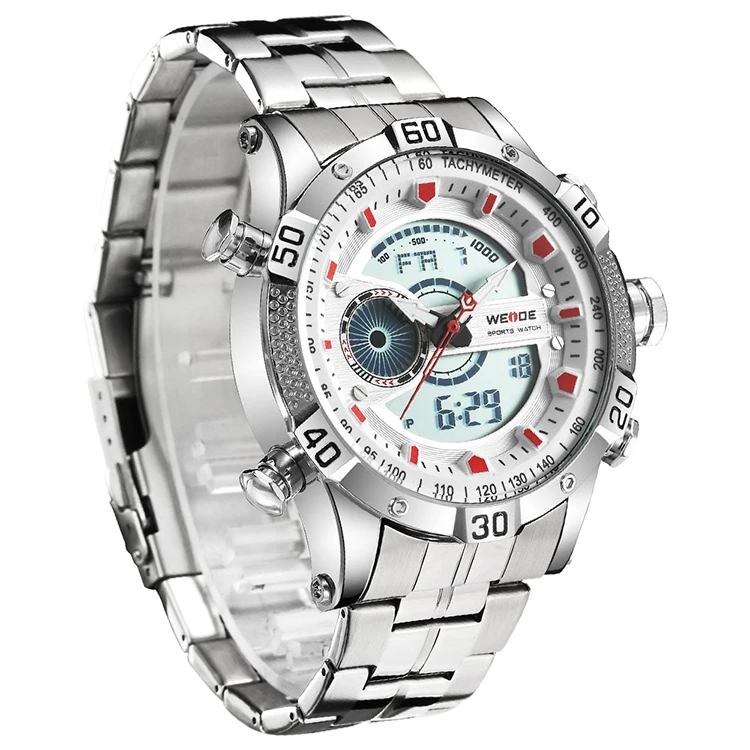 
China watch manufacturer digital fashion quartz stainless steel lcd digital wrist watch sport men 