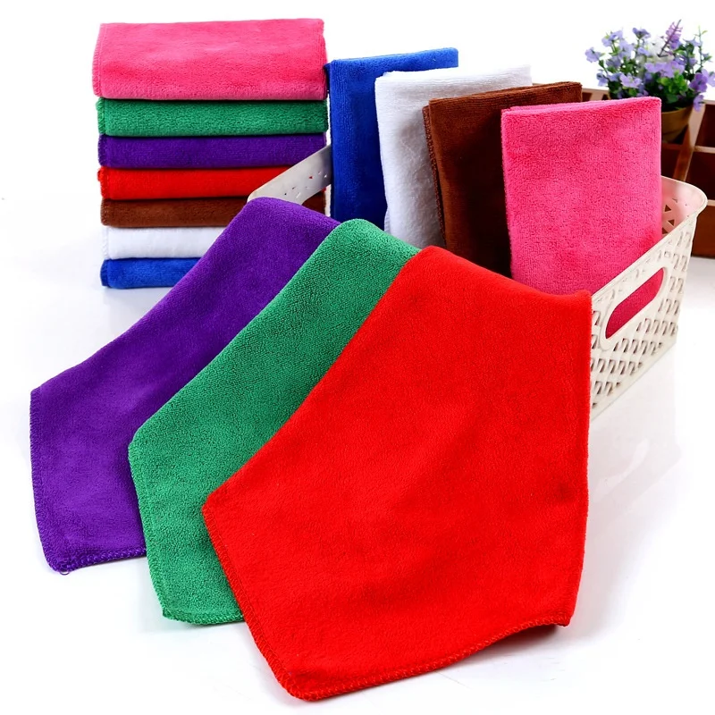 Wholesale fast drying 85% polyester 15% polyamide microfiber fabric edgeless face towel kids custom size 30x30