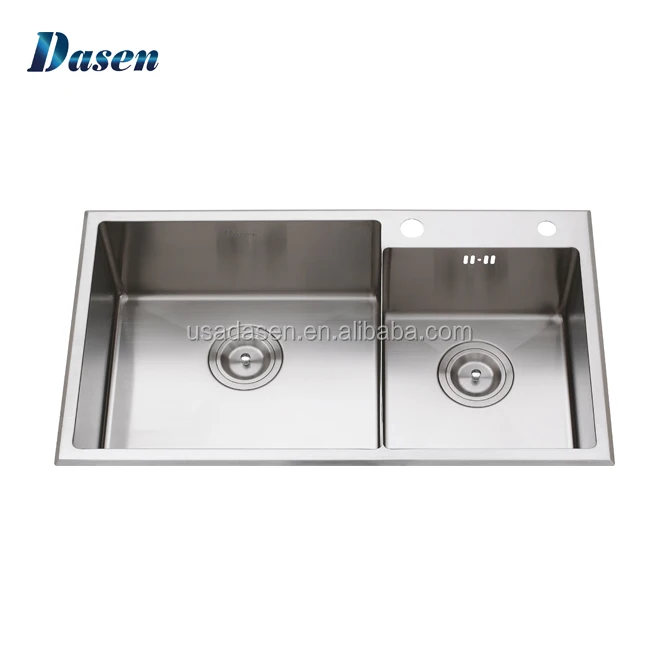 Luxury double sink stainless steel customized double bowl OEM kitchen sink