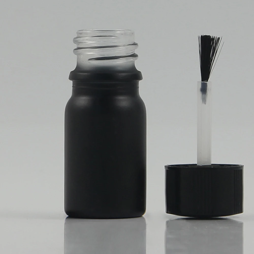 5ml 10ml 15ml 20ml 30ml 50ml matte black nail polish bottles with brushes