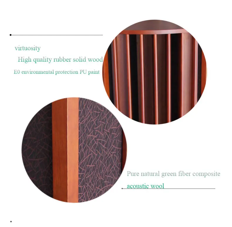 Wooden QRD acoustic sound absorption diffusion wall corner panel for wall board ceiling room