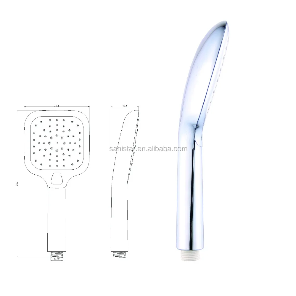 ABS chromed bathroom hand shower shower hand hand shower head 1 Function