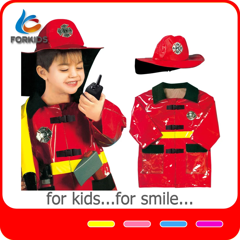 HOT SELLING DELUXE 6PCS KIDS FIREMAN COSTUME HERO RESCUE COSPLAY PLAY TOY FOR PRETEND PARTY ROLE PLAY TOY SET