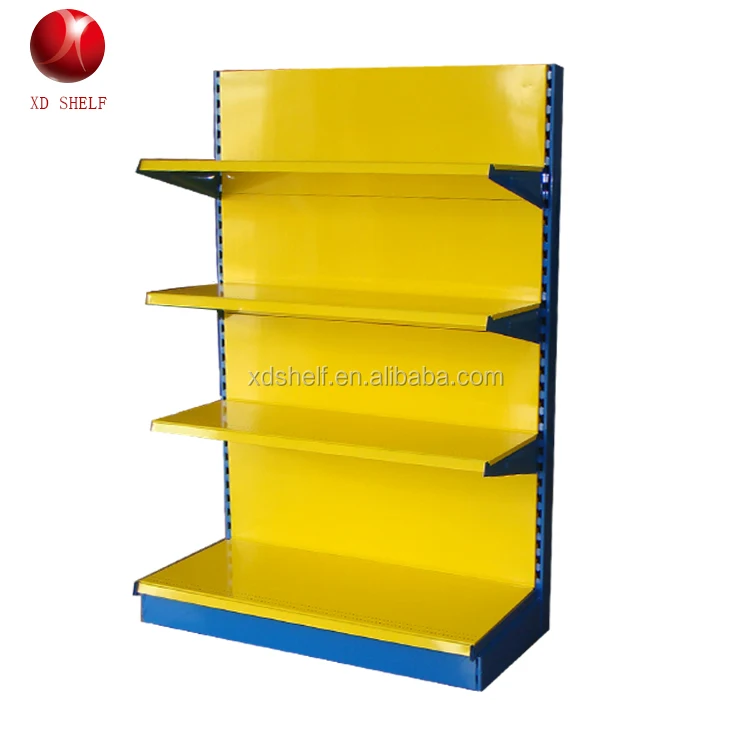 Good Price Medium Size Load Metallic Powder Coated Grocery Store Supermarket Shelf Rack Display Storage Rice Modula Shelf System