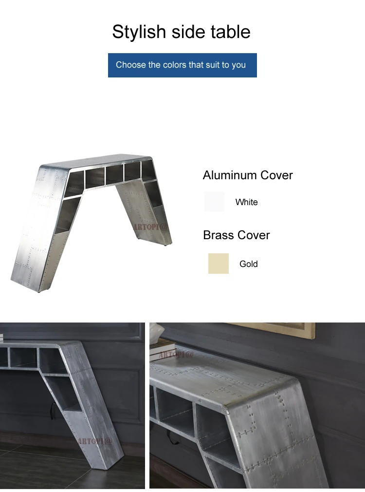 High quality special design living room furniture industrial aluminum console table