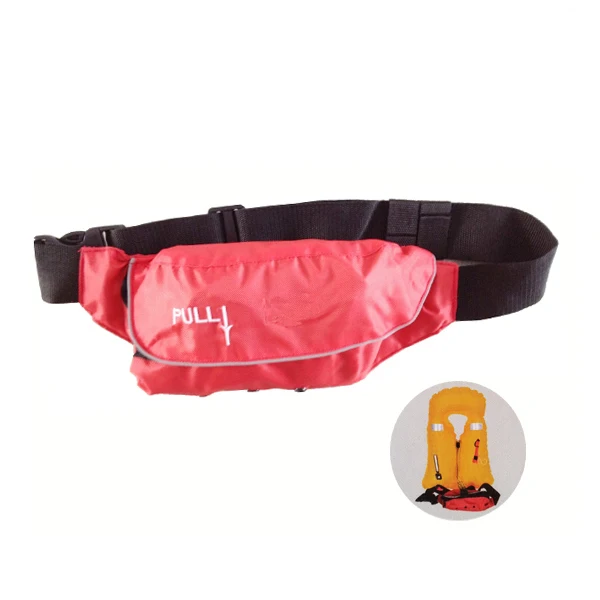 110N adult belt pack inflatable waist life jacket for swimming