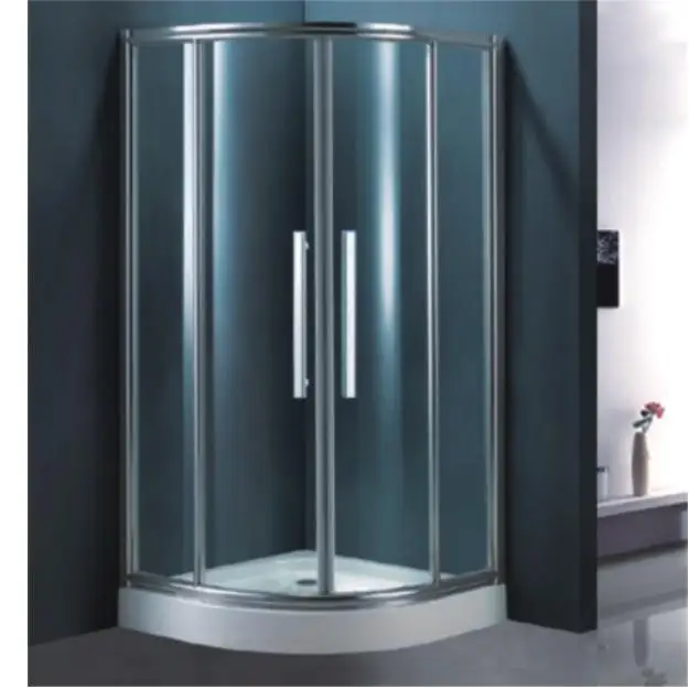 Kmry Shower Screen Aluminum Frame Bathroom 4 Panel Sliding Door