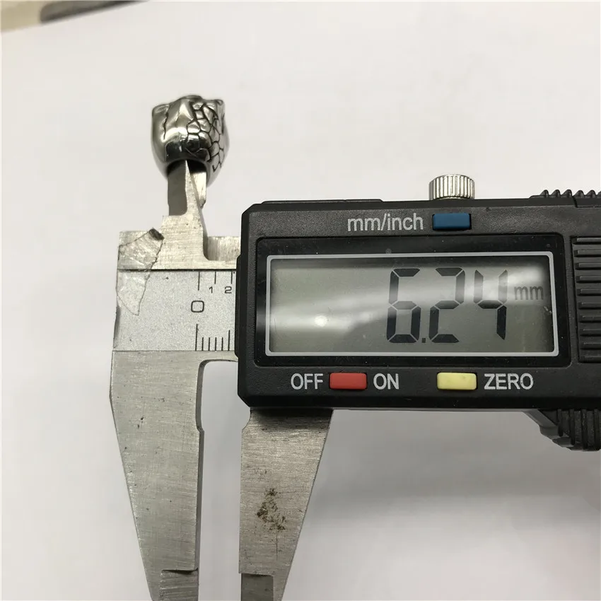 Бусины из нержавеющей стали с отверстием 6 мм для браслета