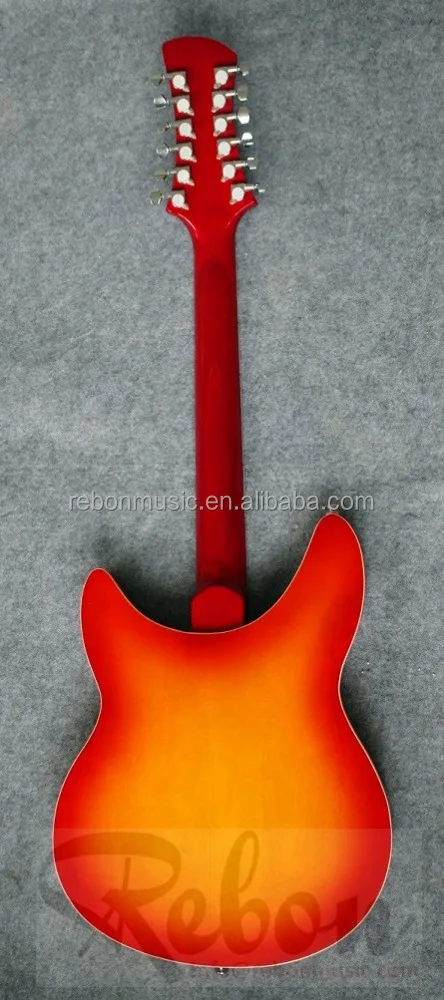 Weifang rebon Ricken 12 string 360 electric guitar in cherry sunburst colour