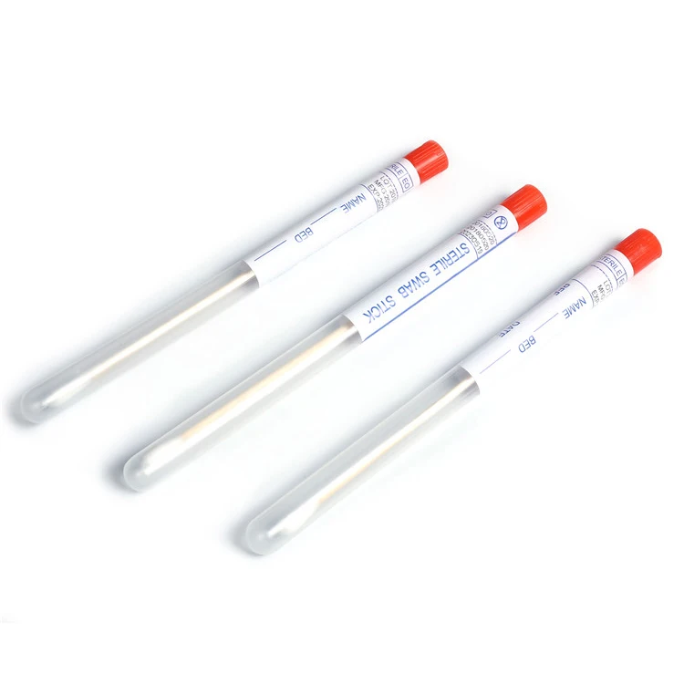 Medical PP Tube Sterile Swabs Amies Transport Cotton Swab Stick
