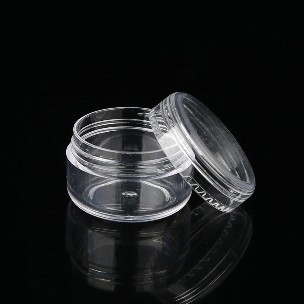 OEM mini plastic jar 3ml mini clear cosmetic jar for cosmetic samples