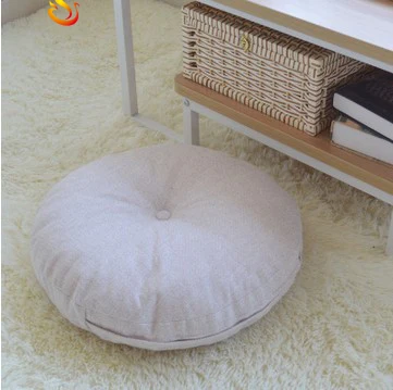 
Linen futon cushion padded round large fabric floor meditation Japanese balcony window tatami cushion 