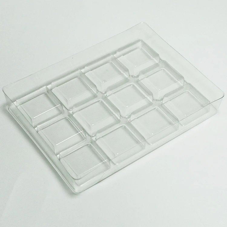 Food-grade Clear Plastic Cookie Inserted Box Blister Chocolate Packaging Tray