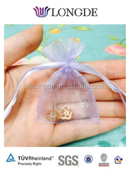 
small cute organza gift package pouch with drawsting 