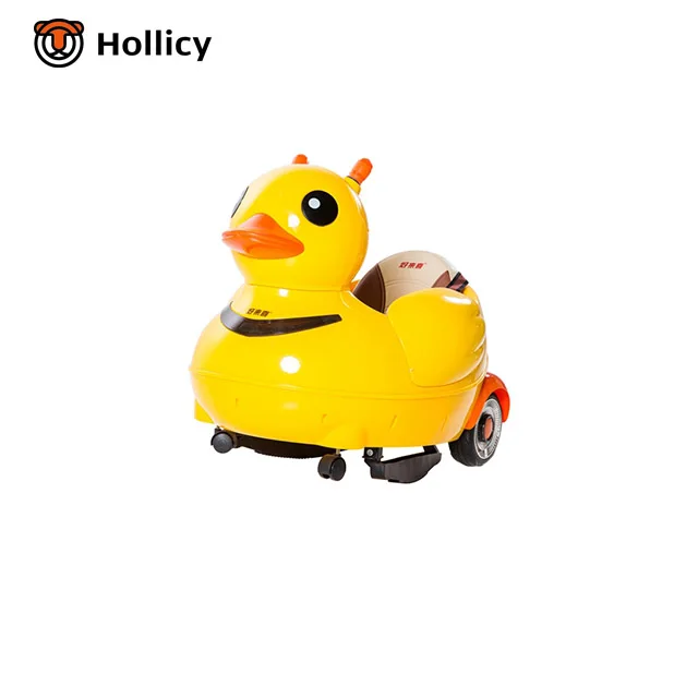 duck toy car for kids with two motor 12v electric for kids with cartoon shape Hollicy SX178