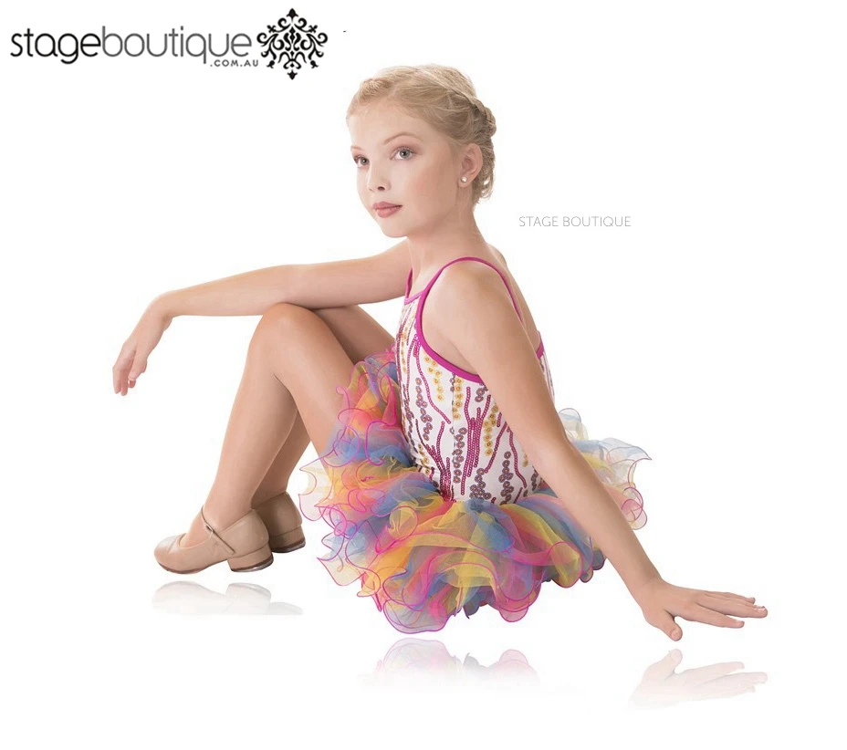 Розовая Серебряная Радужная юбка с блестками, джазовое балетное платье, балетная пачка для девушек, Одежда для танцев, одежда для выступлений